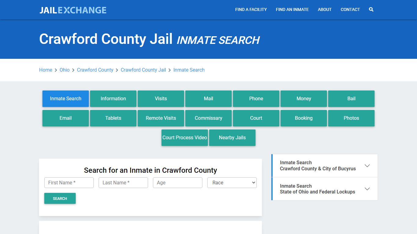 Crawford County Jail, OH Inmate Search: Roster & Mugshots