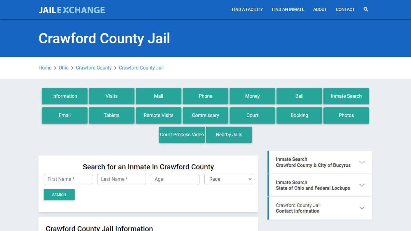 Crawford County Jail Roster Lookup, OH, Inmate Search